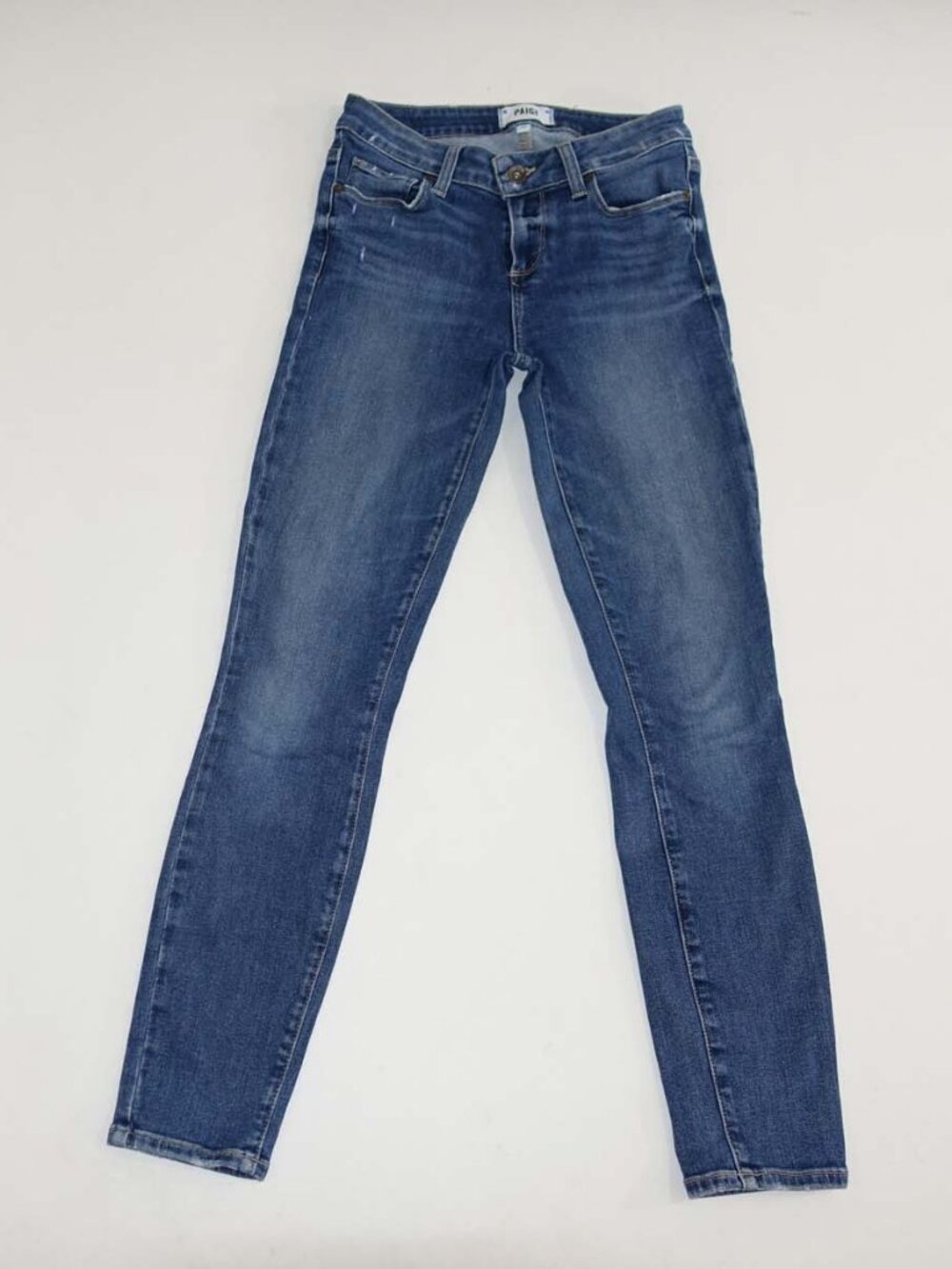 Paige Women's Verdugo Ankle Jeans Size 26 Blue Mid Rise 27.5" Inseam Stretch